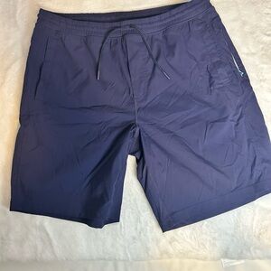 Birddogs Mens Blue Boom Broomstick performance  lined active shorts XL long